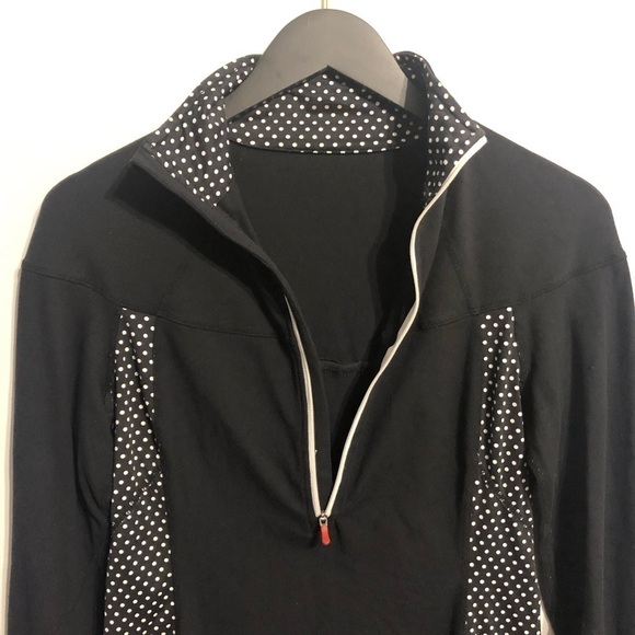 LULULEMON 1/2 Zip Pullover in Black Polka Dot - Picture 3 of 7